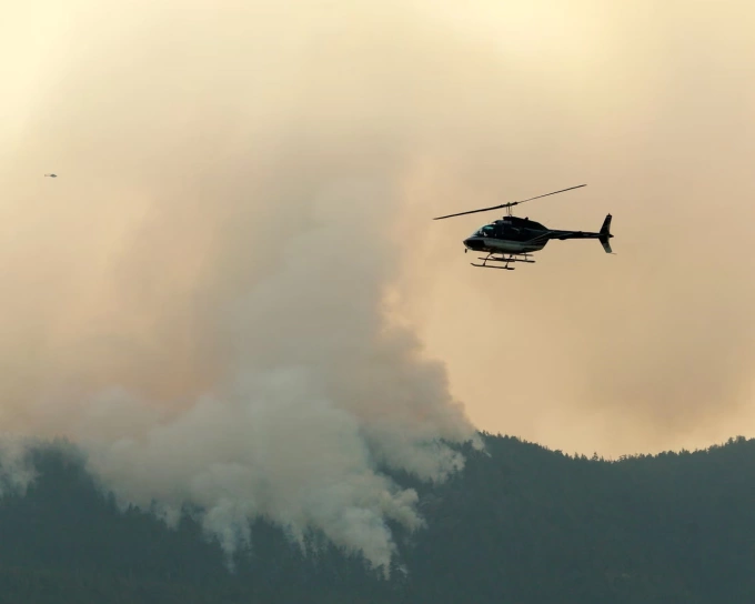 Đám cháy rừng ở Coombs, British Colombia, Canada, ngày 3/8. Ảnh: Canadian Press