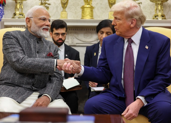 Ông Trump và ông Modi gặp nhau tại Nhà Trắng hồi tháng 2/2025. Ảnh: AFP