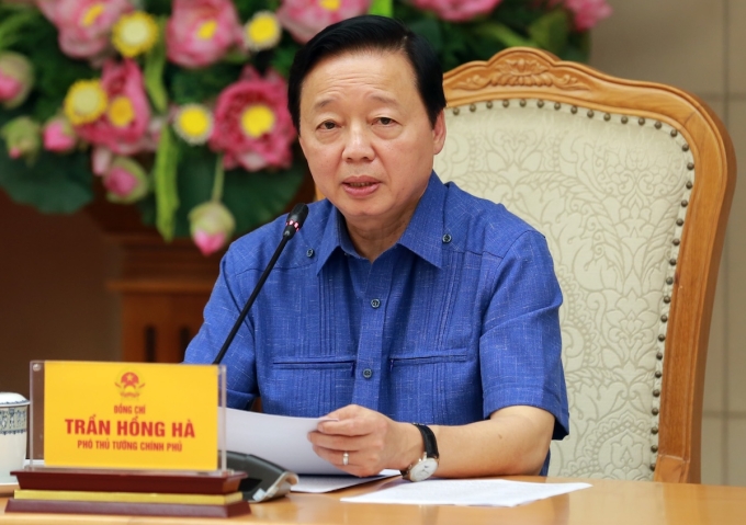 Phó thủ tướng Trần Hồng Hà tại cuộc họp chiều 5/8. Ảnh: VGP