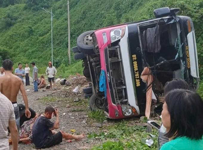 Hiện trường vụ tai nạn. Ảnh: Thu Lê