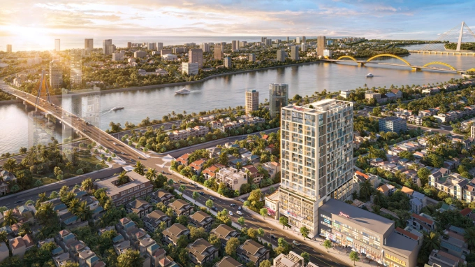 Phối cảnh dự án Sun Solar Residence - sản phẩm bất động sản cao cấp ngay trung tâm Đà Nẵng. Ảnh: Sun Property