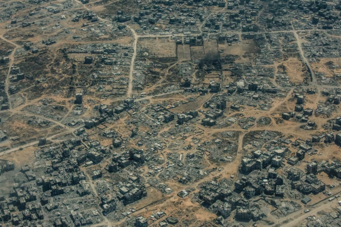 Một khu vực đô thị ở miền bắc dải Gaza, ngày 5/8. Ảnh: Guardian