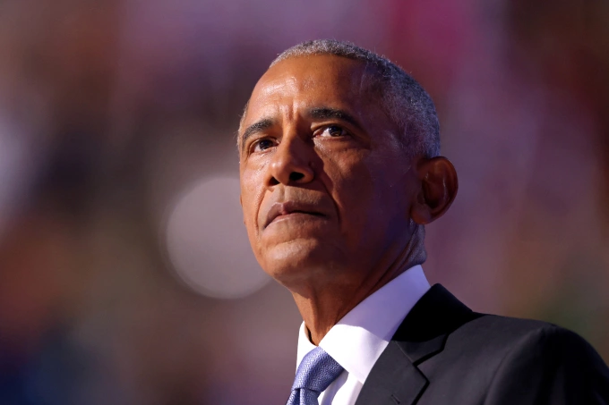 Ông Barack Obama phát biểu tại Đại hội Toàn quốc đảng Dân chủ ở Chicago, bang Illinois ngày 20/8/2024. Ảnh: AFP