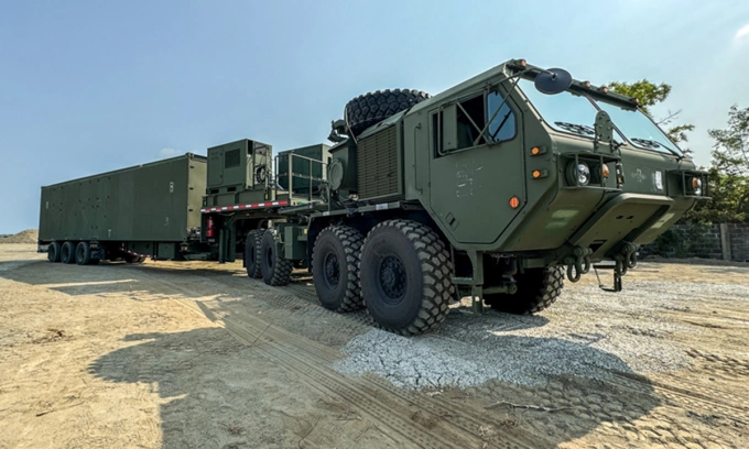 Xe phóng của tổ hợp tên lửa Typhon tại Philippines tháng 4/2024. Ảnh: US Army