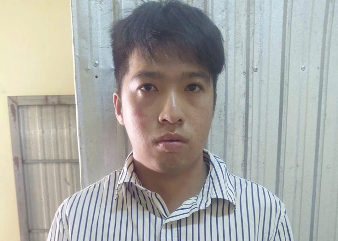 Huỳnh Văn Liêu tại cơ quan điều tra. Ảnh: Dương Đông