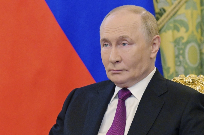 Tổng thống Nga Vladimir Putin tại Điện Kremlin ngày 7/8. Ảnh: AP