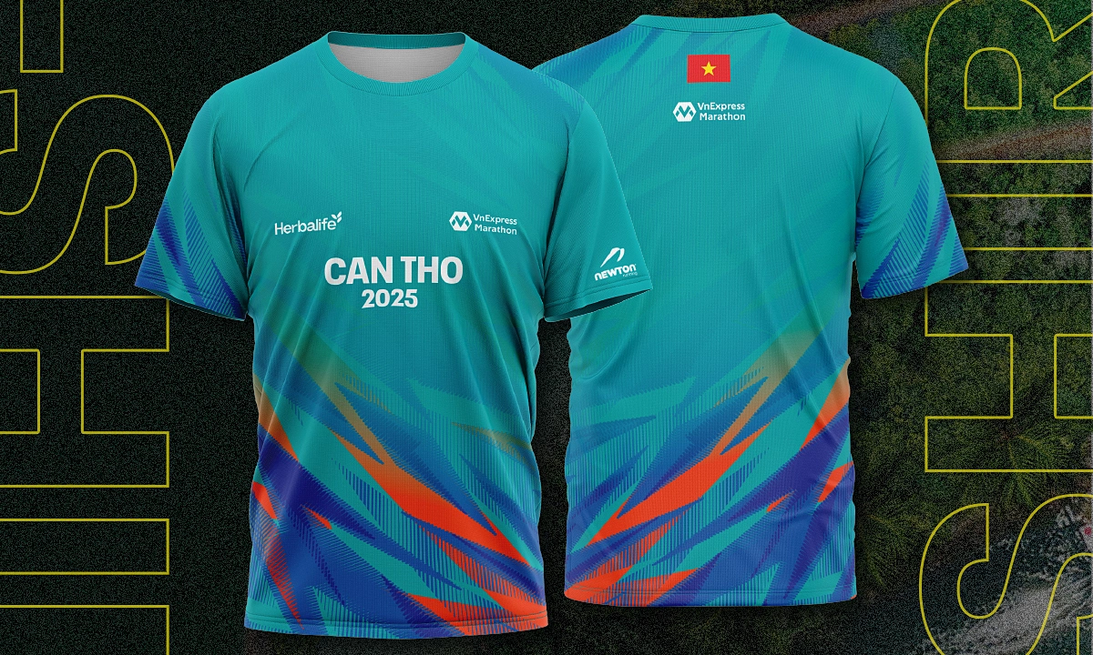 VnExpress Marathon Cần Thơ ra mắt áo đấu mang hơi thở miền Tây sông nước
