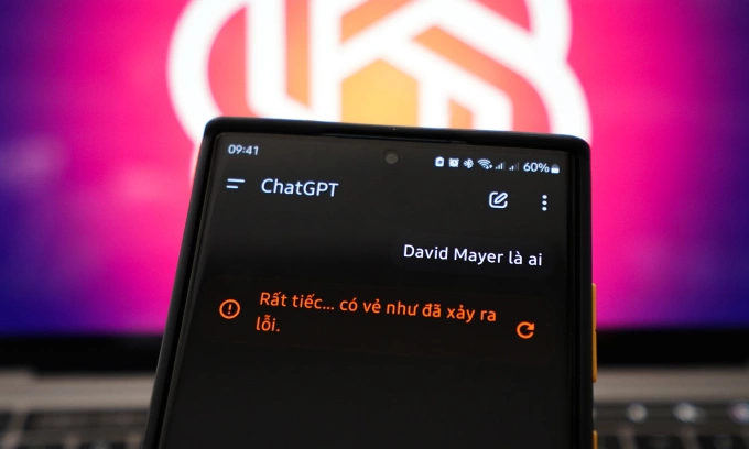 ChatGPT lỗi. Ảnh: Bảo Lâm