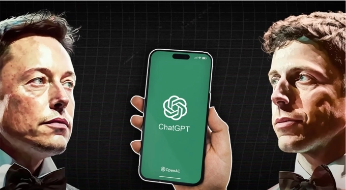 Elon Musk (trái) và Sam Altman (phải). Minh họa:Cyber News