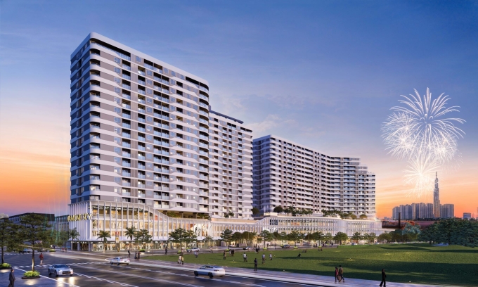 Phối cảnh khu phức hợp nhà ở Diamond Sky tại Van Phuc City. Ảnh: VP