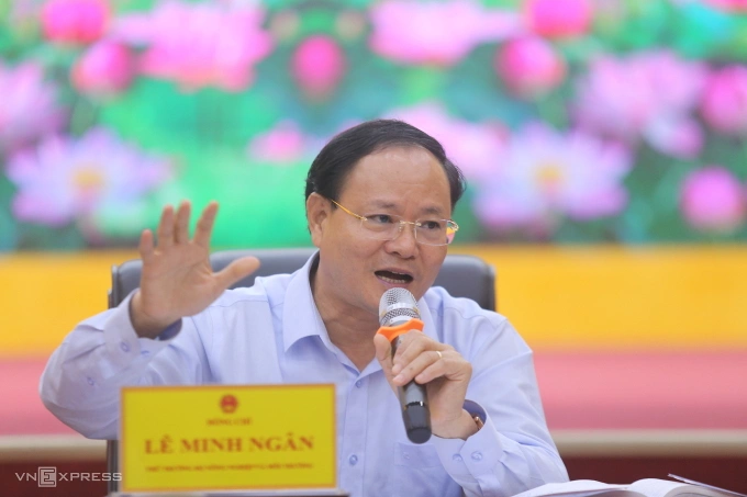 Thứ trưởng Nông nghiệp và Môi trường Lê Minh Ngân nói tại hội nghị. Ảnh: Gia Chính