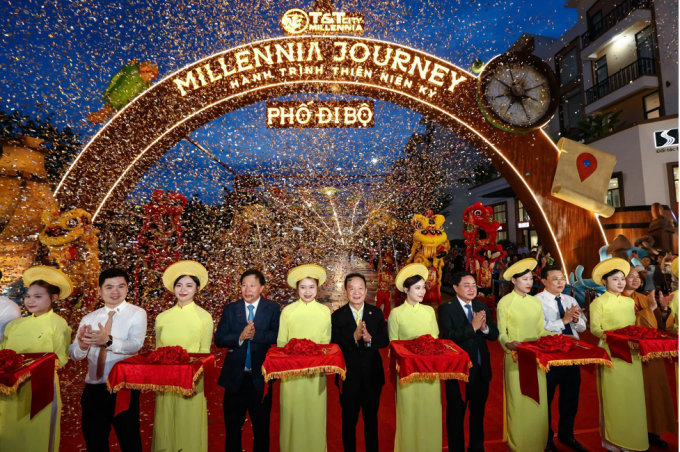 Tuyến phố đi bộ Millennia Journey tại dự án. Ảnh: T&T Group