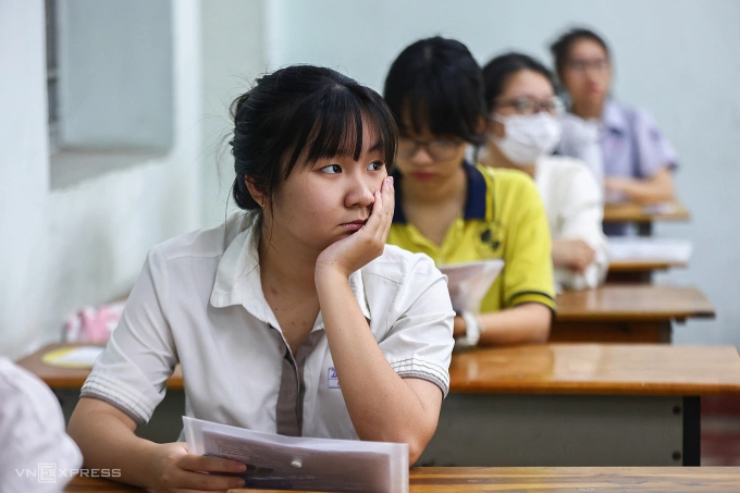 Thí sinh TP HCM thi tốt nghiệp THPT 2025. Ảnh: Quỳnh Trần