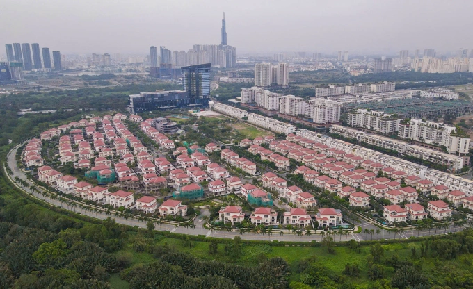 Bất động sản khu đô thị Thủ Thiêm, thuộc khu đông TP HCM. Ảnh: Quỳnh Trần