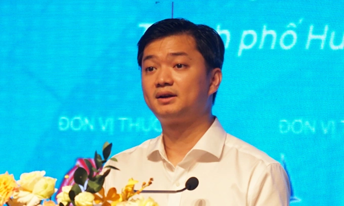 Bí thư Trung ương Đoàn Nguyễn Minh Triết phát biểu tại sự kiện. Ảnh: Ban tổ chức