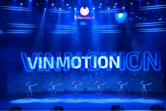 Dàn robot tại sự kiện của Vingroup. Ảnh: VinMotion