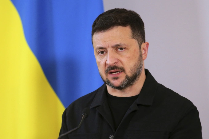 Tổng thống Ukraine Volodymyr Zelensky tại Áo ngày 16/6. Ảnh: AP