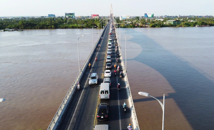 Cầu Rạch Miễu là cầu dây văng đầu tiên do người Việt thiết kế. Ảnh:Hoàng Nam