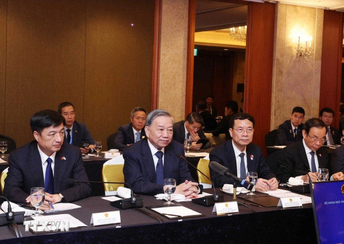 Tổng Bí thư Tô Lâm dự Tọa đàm về hợp tác khoa học công nghệ Việt Nam-Hàn Quốc. Ảnh: Thống Nhất/TTXVN