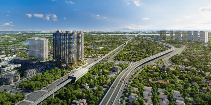 Jade Square sở hữu vị trí chiến lược, cách quy hoạch trụ sở của 11 bộ, ngành tại Tây Hồ Tây 5 phút di chuyển. Ảnh: JS