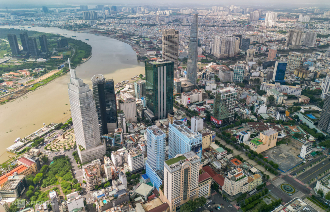 Khu trung tâm TP HCM, tháng 7/2025. Ảnh: Quỳnh Trần