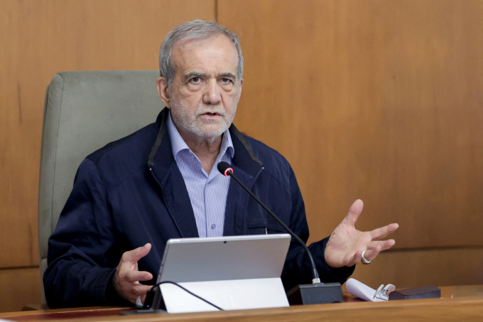 Tổng thống Iran Masoud Pezeshkian tại Tehran hôm 18/6. Ảnh: AFP