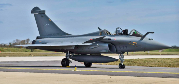 Tiêm kích Rafale B liên quan vụ bật ghế phóng ngoài ý muốn tháng 3/2019. Ảnh: BEA-E
