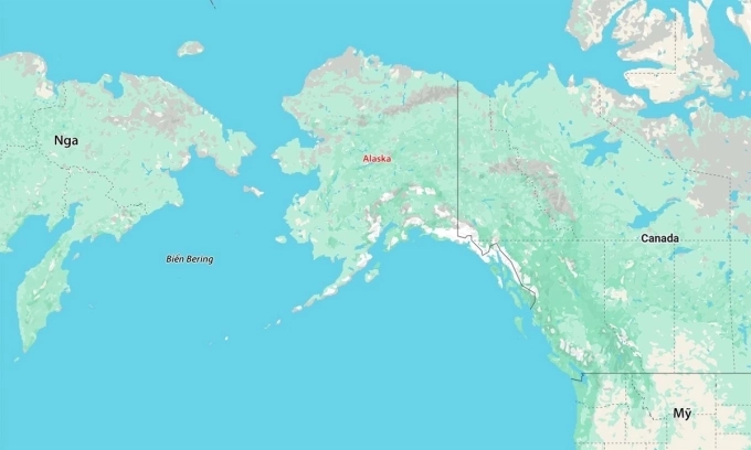 Vị trí Alaska. Đồ họa: Google Maps