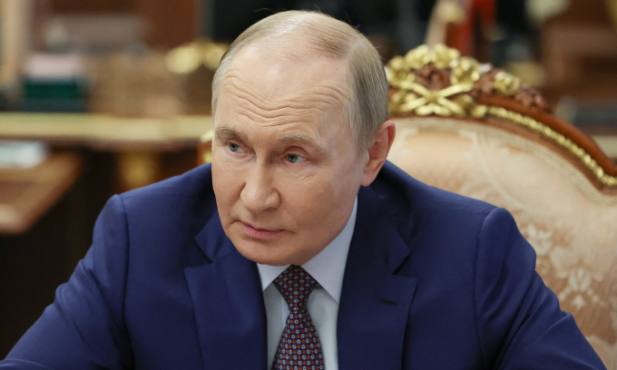 Tổng thống Putin tại cuộc họp ở Moskva hôm 12/8. Ảnh: AFP