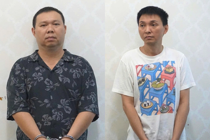Nguyễn Tấn Nguyên (trái) và Nguyễn Thanh Nhã. Ảnh: Công an TP HCM