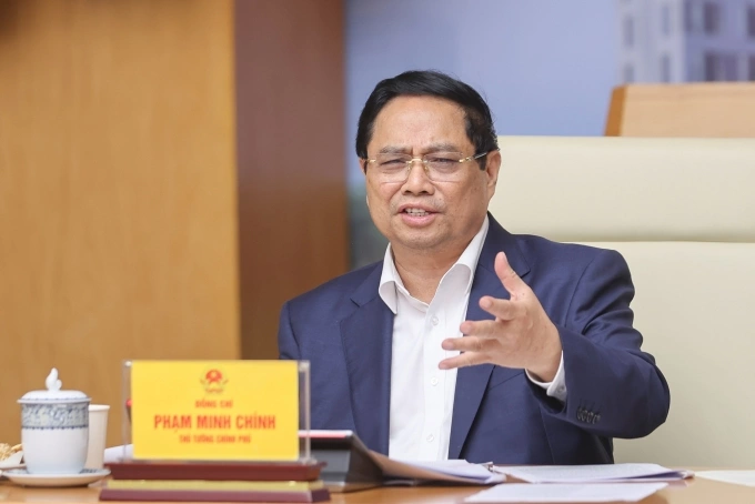 Thủ tướng Phạm Minh Chính phát biểu chỉ đạo tại hội nghị về phát triển nhà ở xã hội, ngày 16/8. Ảnh: VGP
