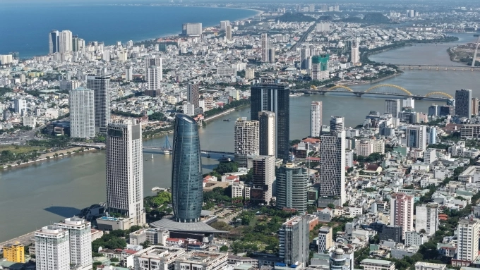 Khu vực trung tâm TP Đà Nẵng tháng 7/2025 với nhiều dự án khách sạn, căn hộ cao cấp. Ảnh: Nguyễn Đông