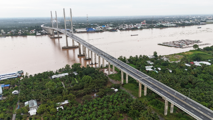 Cầu Rạch Miễu 2 hoàn thành sớm hơn dự kiến gần nửa năm. Ảnh: Hoàng Nam
