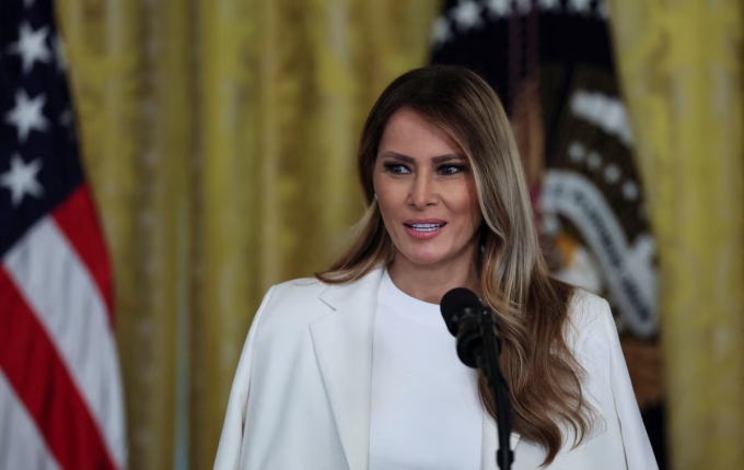 Đệ nhất phu nhân Mỹ Melania Trump tại Nhà Trắng ngày 8/5. Ảnh: Reuters
