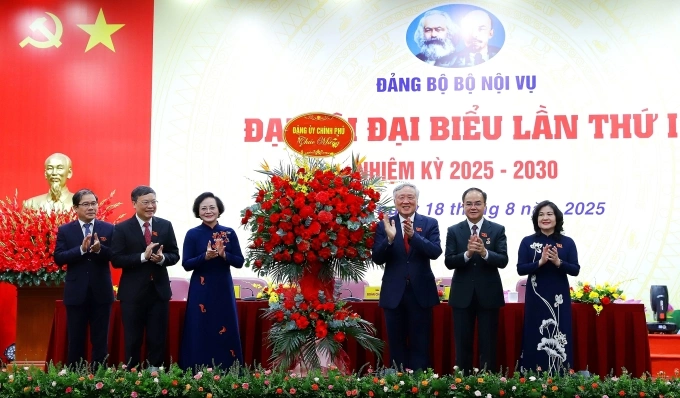 Đại hội đại biểu Đảng bộ Bộ Nội vụ lần thứ nhất, chiều 18/8. Ảnh: Nguyên Phong