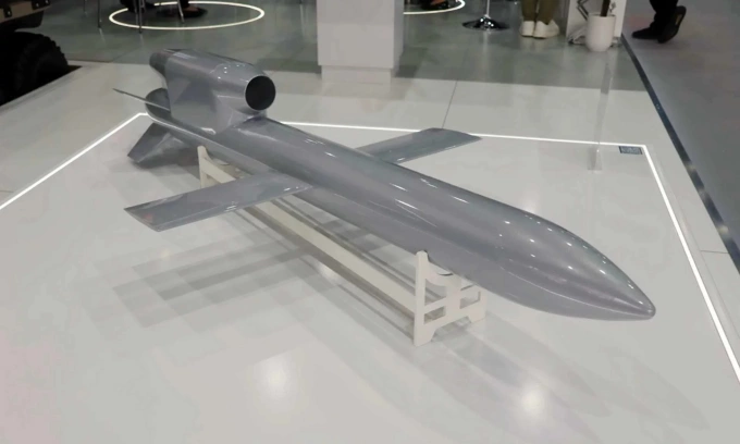 Mô hình tên lửa FP-5 tại triển lãm IDEX 2025 hồi tháng 2. Ảnh: Army Recognition