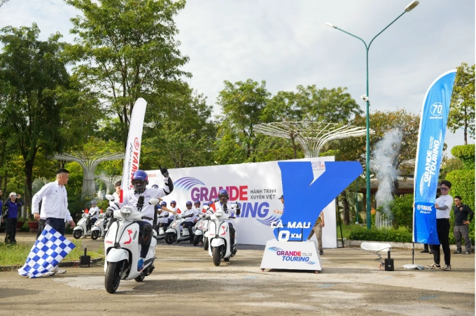 Hành trình Grande Touring có tổng chiều dài khoảng 3.300 km, xuất phát từ Cà Mau. Ảnh: Yamaha