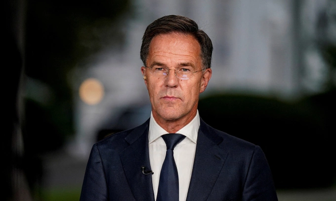 Tổng thư ký NATO Mark Rutte tại Washington, Mỹ ngày 18/8. Ảnh: Reuters