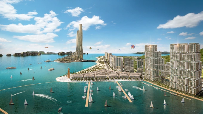 Ảnh phối cảnh dự án công viên đại dương Hạ Long (Sun Elite City).