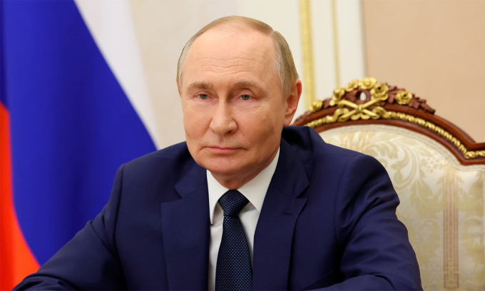 Tổng thống Nga Vladimir Putin trong cuộc họp ngày 18/8. Ảnh: Điện Kremlin