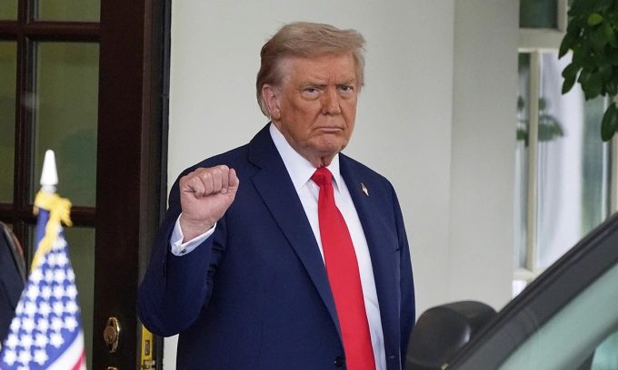 Tổng thống Mỹ Donald Trump tại Nhà Trắng ngày 18/8. Ảnh: AP