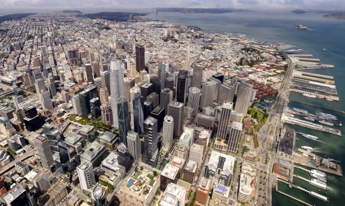 Khu downtown San Francisco, bang California. Ảnh: AFP