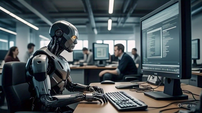 Minh họa robot AI có thể thay công việc con người. Ảnh:Meta AI