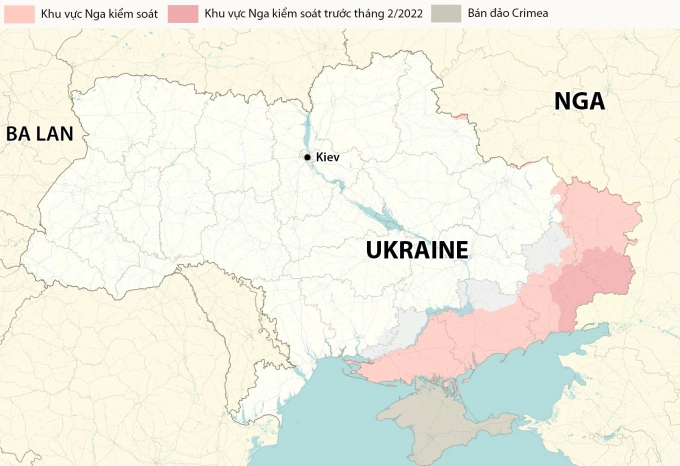 Vị trí Ba Lan, Ukraine và Nga. Đồ họa: RYV