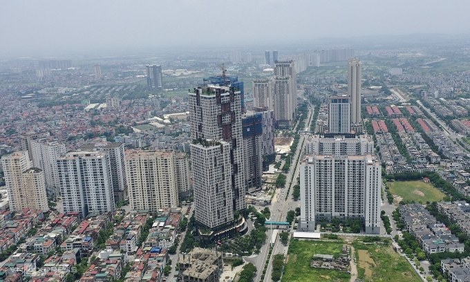 Một dãy tòa chung cư tại trung tâm Hà Nội. Ảnh: Ngọc Thành