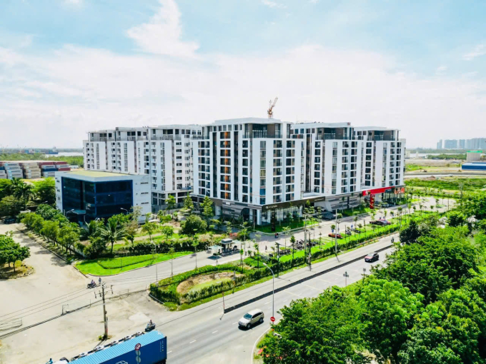 Toàn cảnh Thủ Thiêm Green House đang trong giai đoạn hoàn thiện và bàn giao. Ảnh: Ario