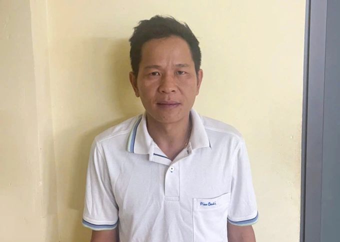 Trần Hữu Cường tại cơ quan điều tra. Ảnh: Công an cung cấp