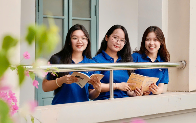 Sinh viên trường Đại học Ngoại ngữ, Đại học Quốc gia Hà Nội. Ảnh: ULIS
