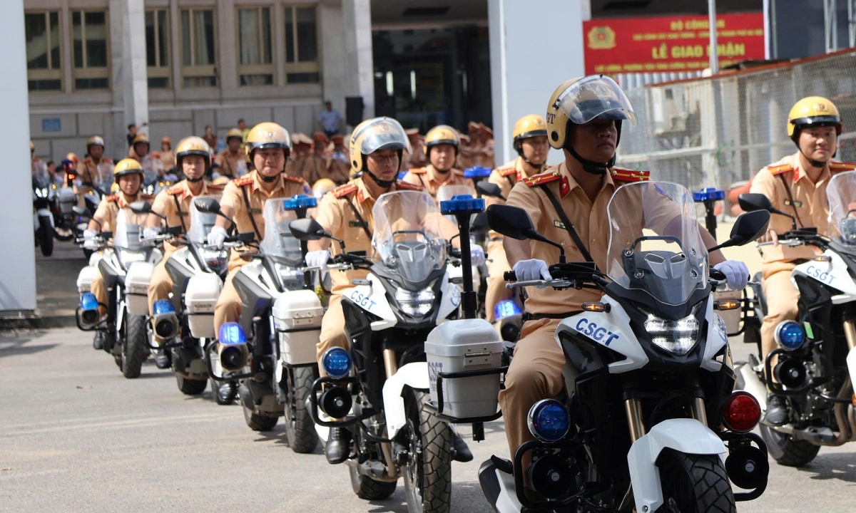 Hơn 650 CSGT được điều về Hà Nội phục vụ đại lễ A80