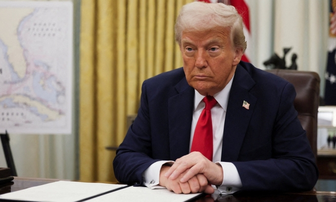 Tổng thống Mỹ Donald Trump tại Nhà Trắng hồi tháng 3. Ảnh: Reuters
